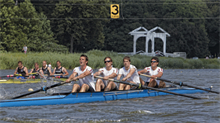 Foto van roeiers op de Bosbaan Foto van roeiers op de Bosbaan