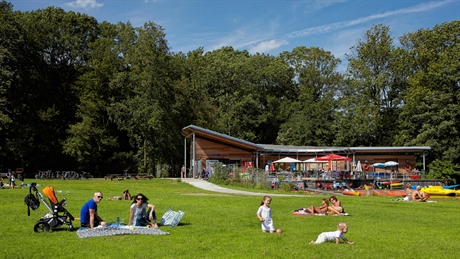 Kiosk in het Amsterdamse Bos
