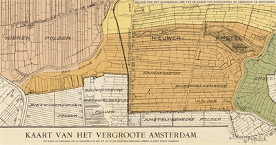Kaart annexaties 1921 Amsterdam Nieuwer-Amstel (Stadsarchief Amsterdam)