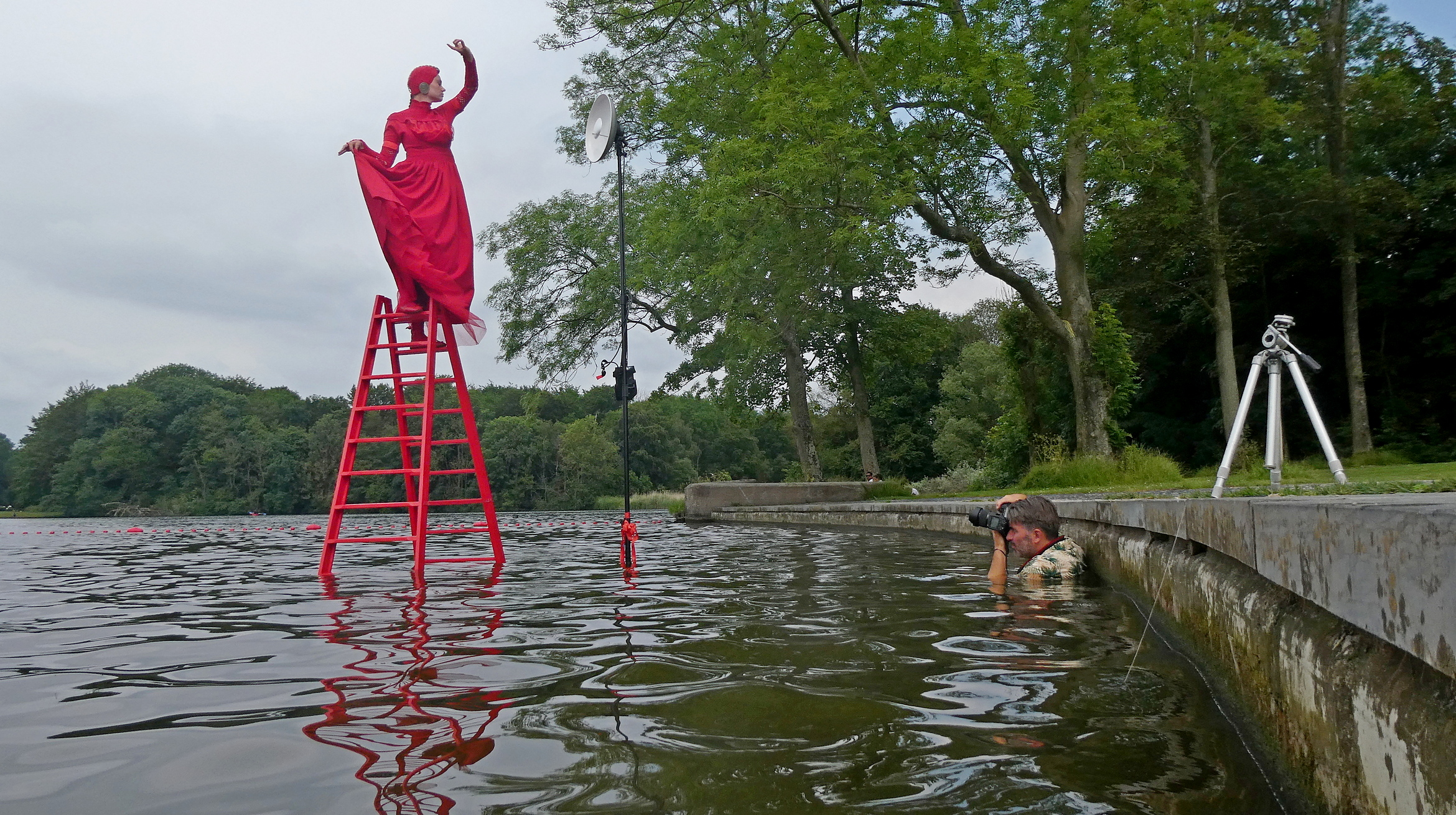 Foto: Als een kikvors in de Grote Vijver, foto: Wouter van der Wulp.